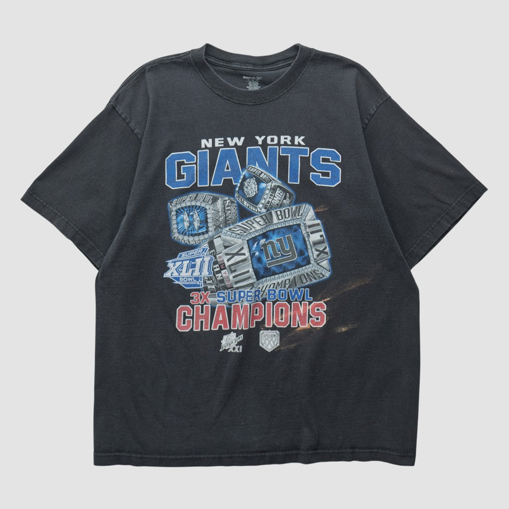 New York Giants Reebok 2008 T-shirt - Black Vintage cheap
