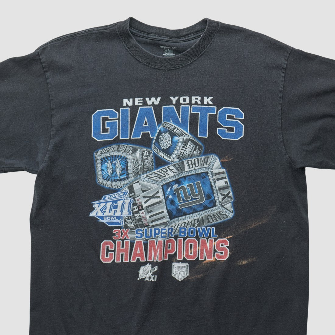 New York Giants Reebok 2008 T-shirt - Black Vintage cheap