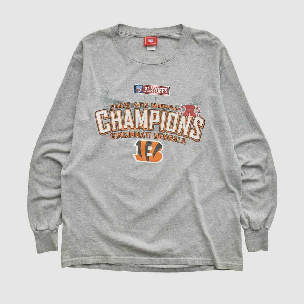 Cincinnati Bengals NFL 2005 Long Sleeve T-shirt - Heather Gray Vintage for sale