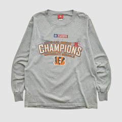 Cincinnati Bengals NFL 2005 Long Sleeve T-shirt - Heather Gray Vintage for sale