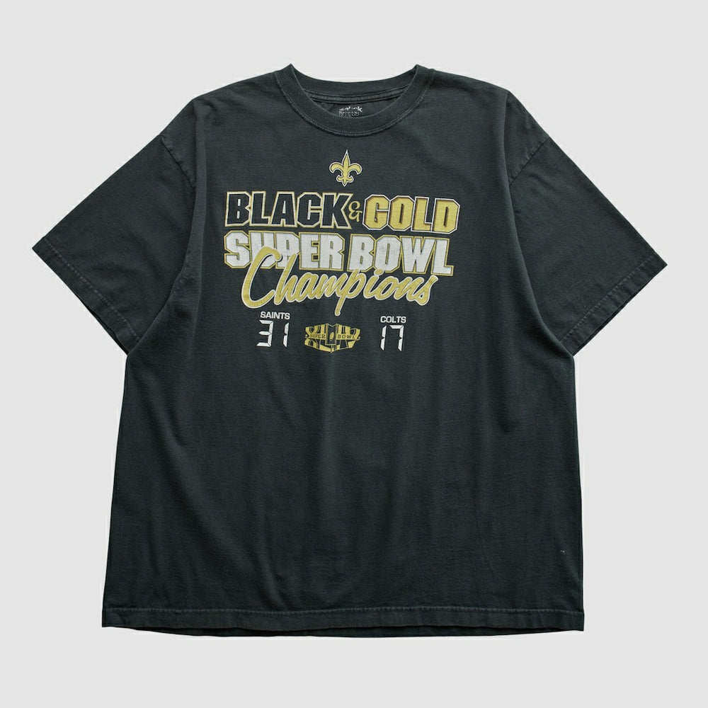 New Orleans Saints Reebok 2010 T-shirt - Black Vintage on sale