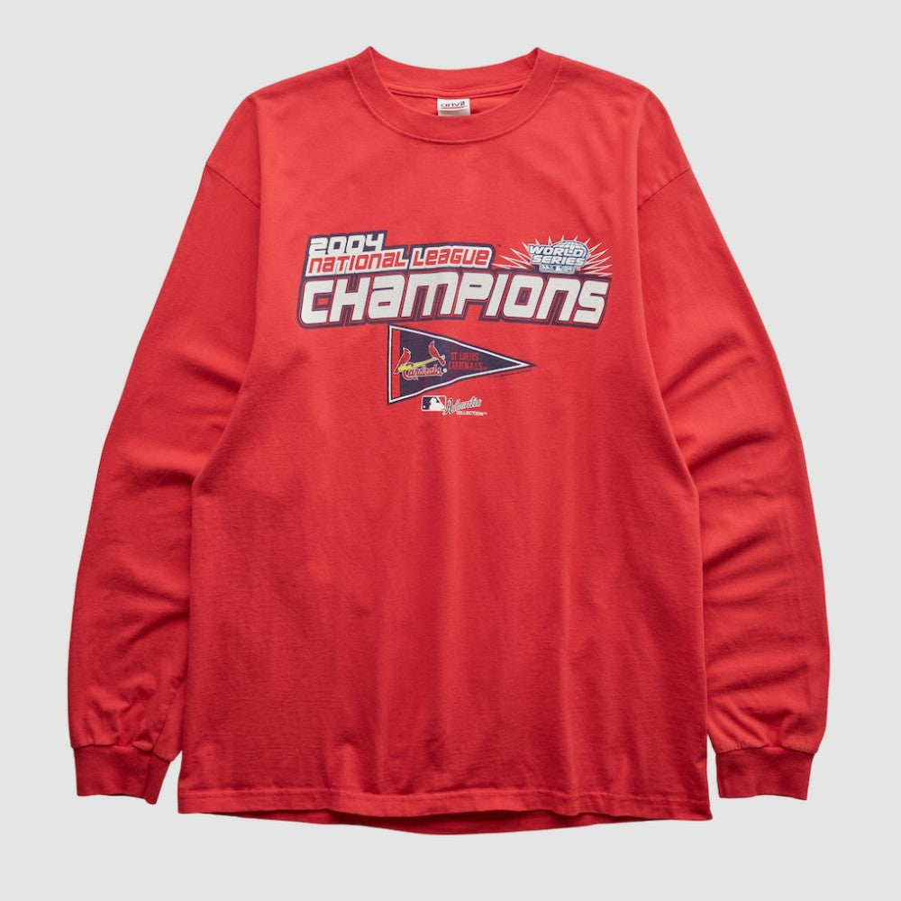 St. Louis Cardinals Anvil 2004 Long Sleeve T-shirt Red Vintage