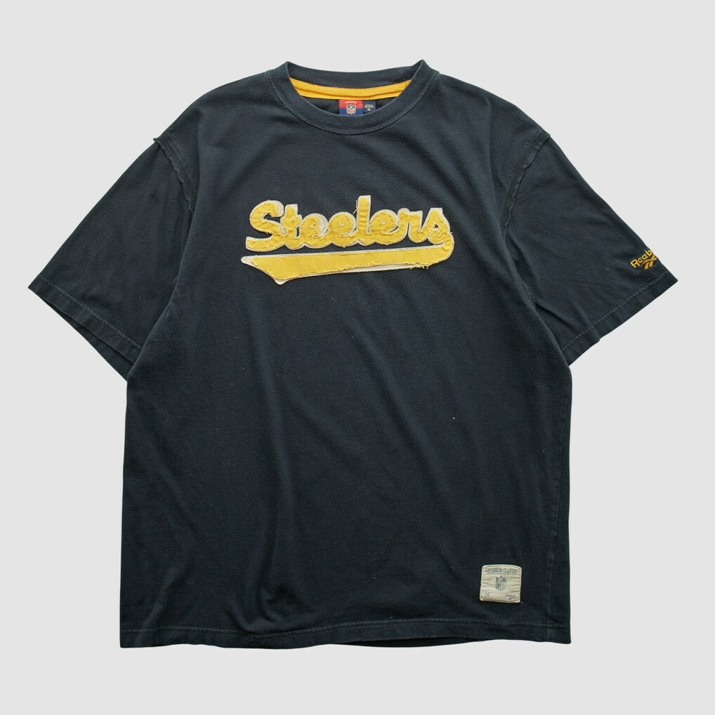 Pittsburgh Steelers Reebok 2000s T-shirt - Black Vintage on sale