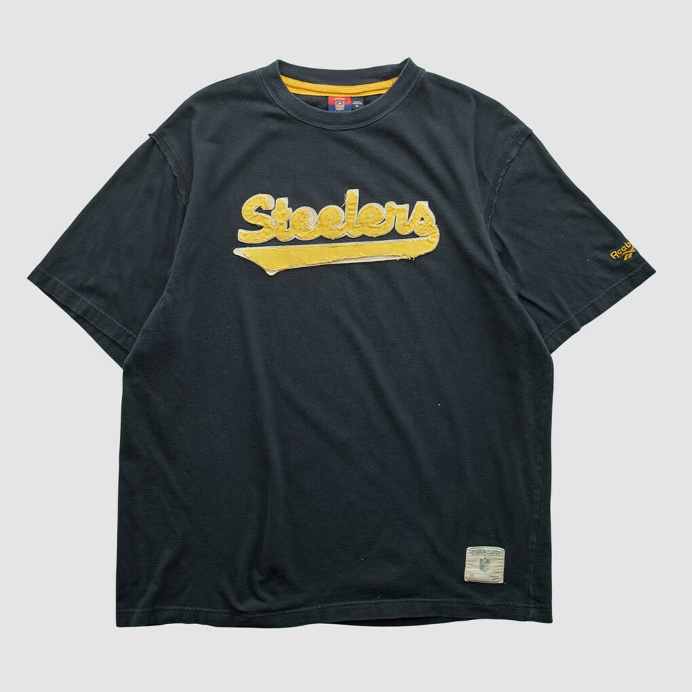Pittsburgh Steelers Reebok 2000s T-shirt - Black Vintage on sale