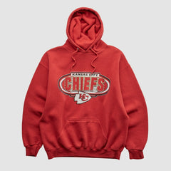 Kansas City Chiefs Logo Athletic 90s Hooded Pullover Sweatshirt - Red Vintage outlet