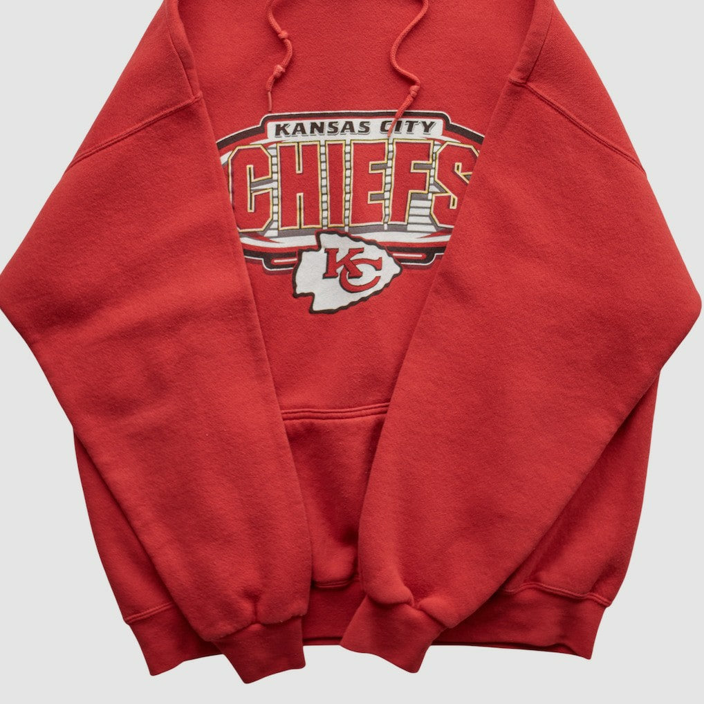 Kansas City Chiefs Logo Athletic 90s Hooded Pullover Sweatshirt - Red Vintage outlet