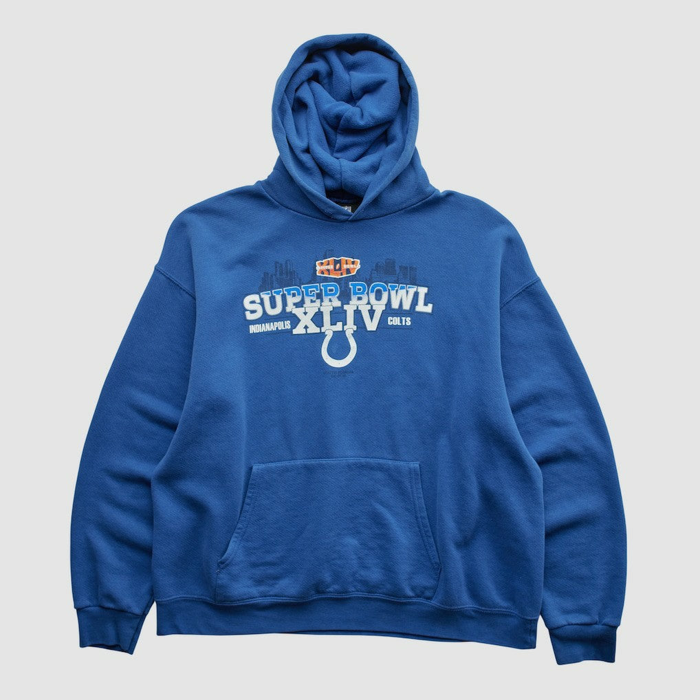 Indianapolis Colts NFL 2010 Hooded Pullover Sweatshirt - Blue Vintage on sale