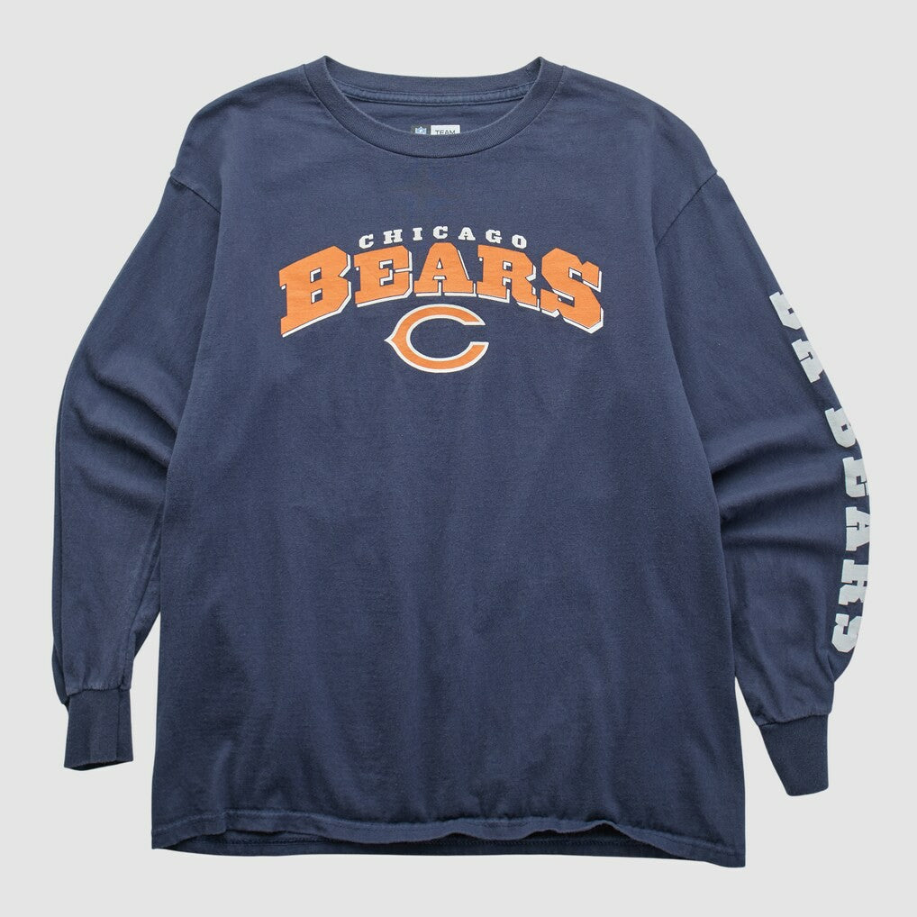 Chicago Bears NFL 2010s Long Sleeve T-shirt - Navy Vintage for sale