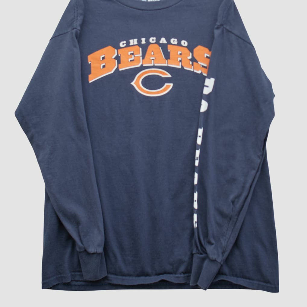 Chicago Bears NFL 2010s Long Sleeve T-shirt - Navy Vintage for sale