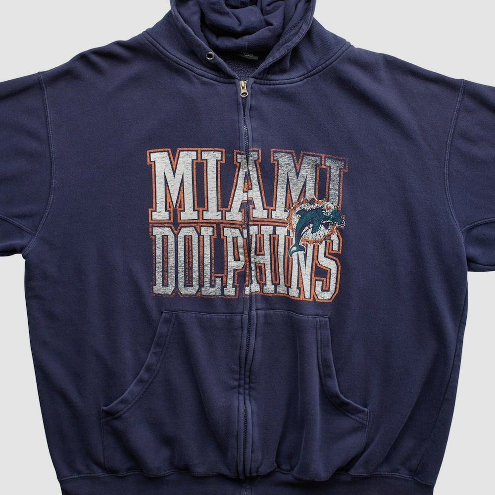 Miami Dolphins NFL 2010s Hooded Full Zip Sweatshirt - Navy Vintage online