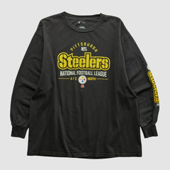 Pittsburgh Steelers NFL 2010s Long Sleeve T-shirt - Black Vintage on sale