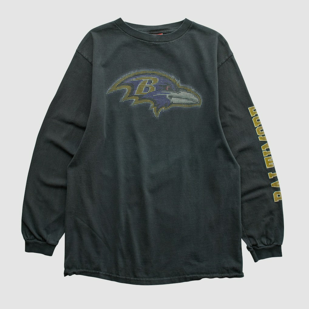 Baltimore Ravens NFL 2000s Long Sleeve T-shirt - Black Vintage on sale