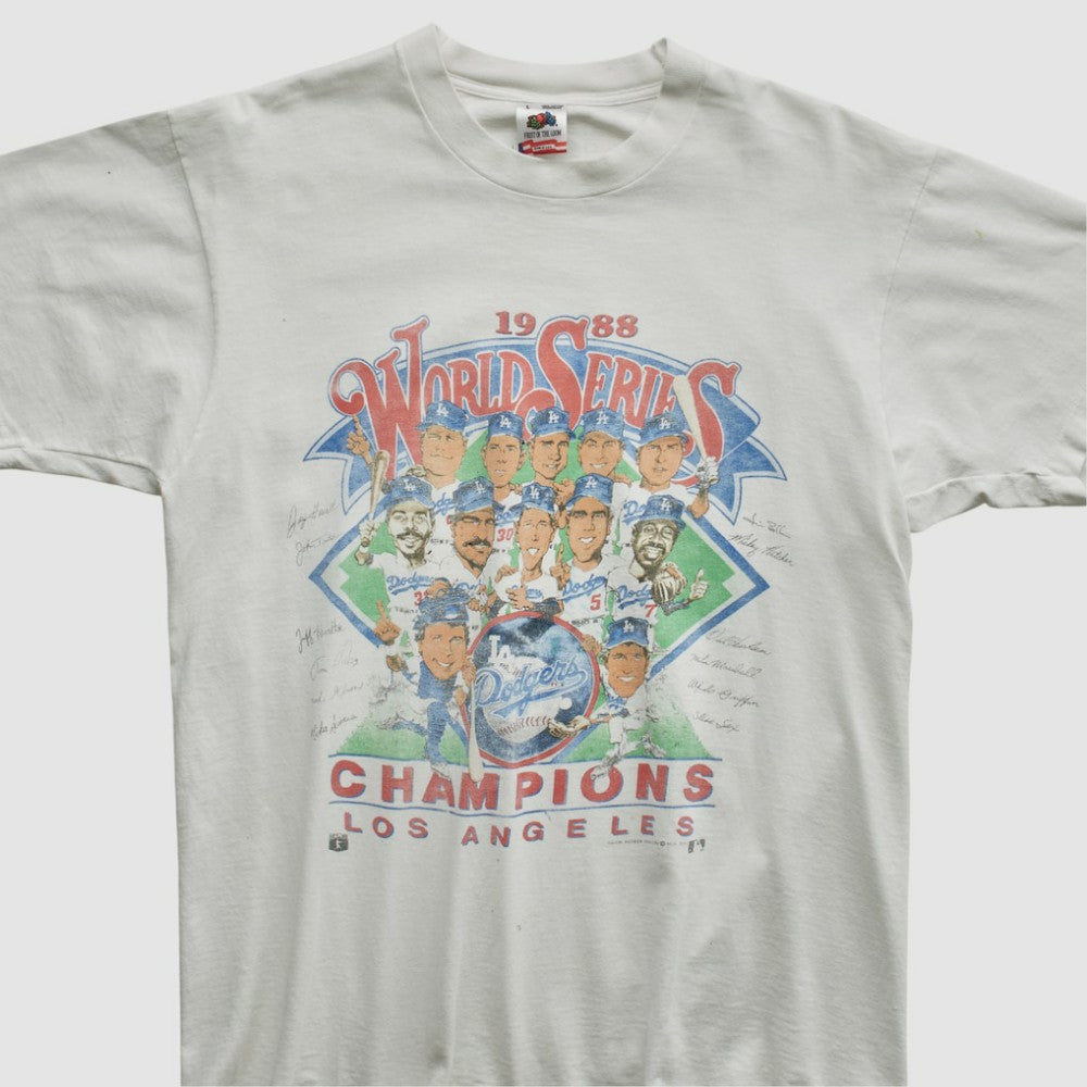 World Series Fruit of The Loom 1988 T-shirt White Vintage