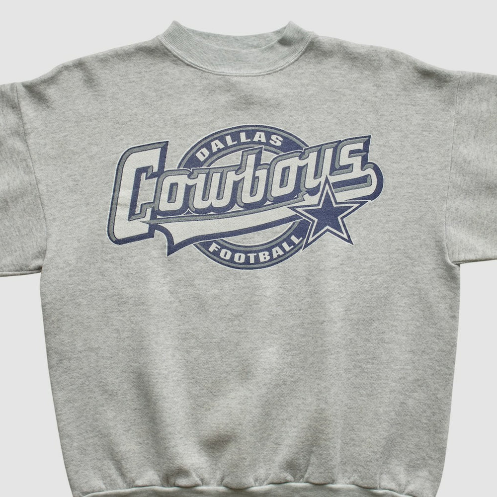 Dallas Cowboys Logo 7 90s Pullover Sweatshirt - Heather Gray Vintage for sale
