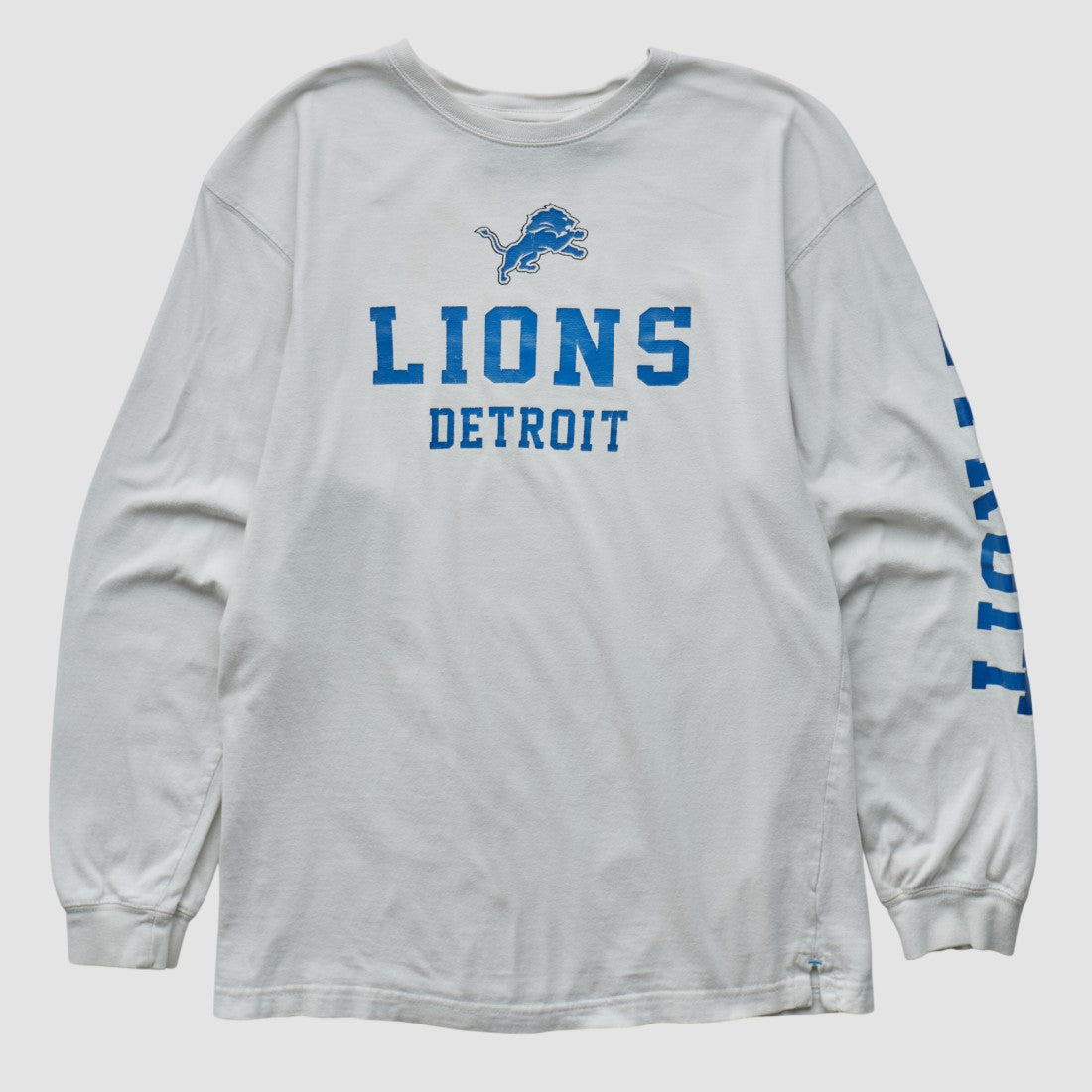Detroit Lions NFL 2000s Long Sleeve T-shirt - White Vintage sale