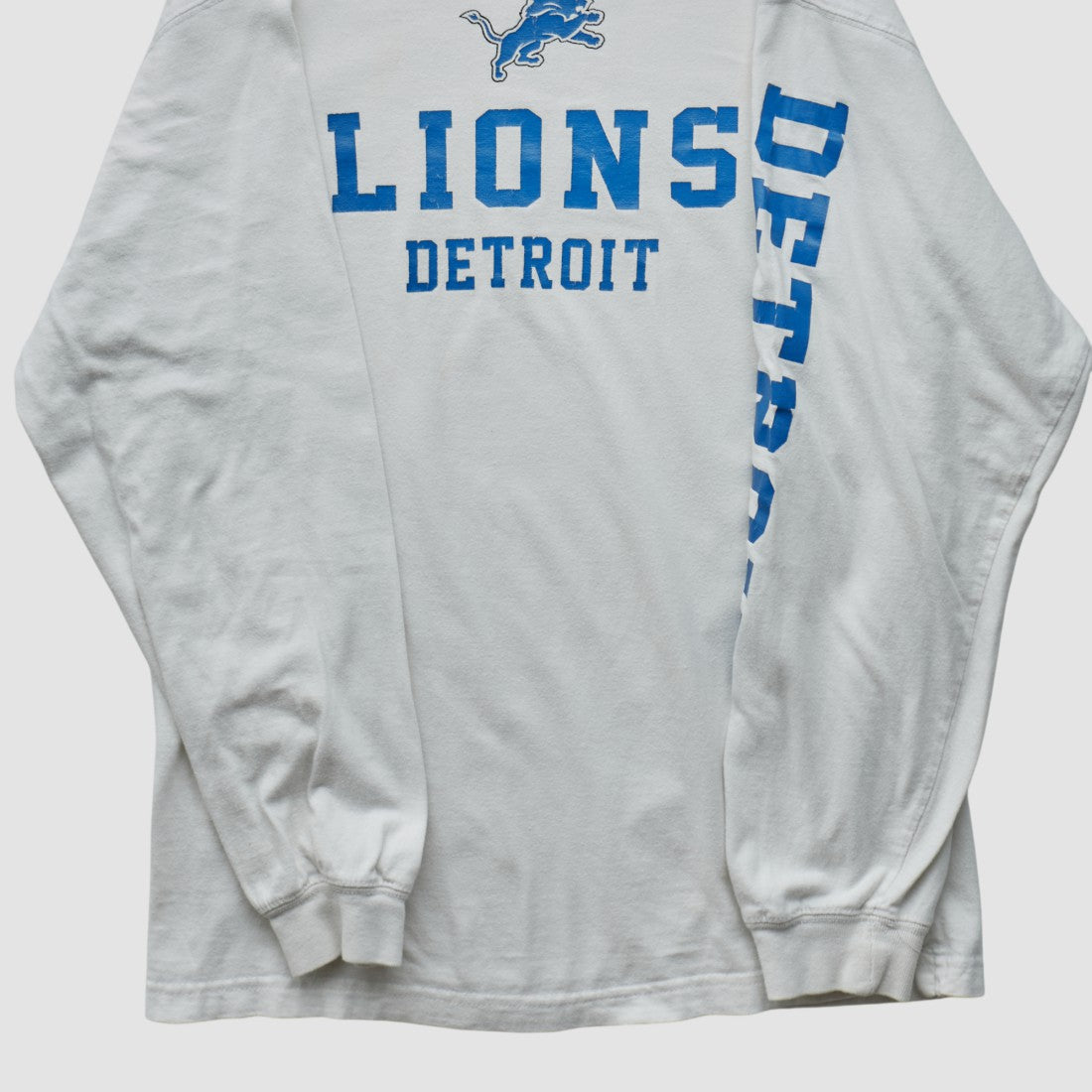 Detroit Lions NFL 2000s Long Sleeve T-shirt - White Vintage sale
