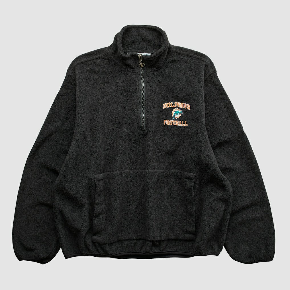Miami Dolphins Champion 2000s 1/4 Zip Sweatshirt - Black Vintage on sale