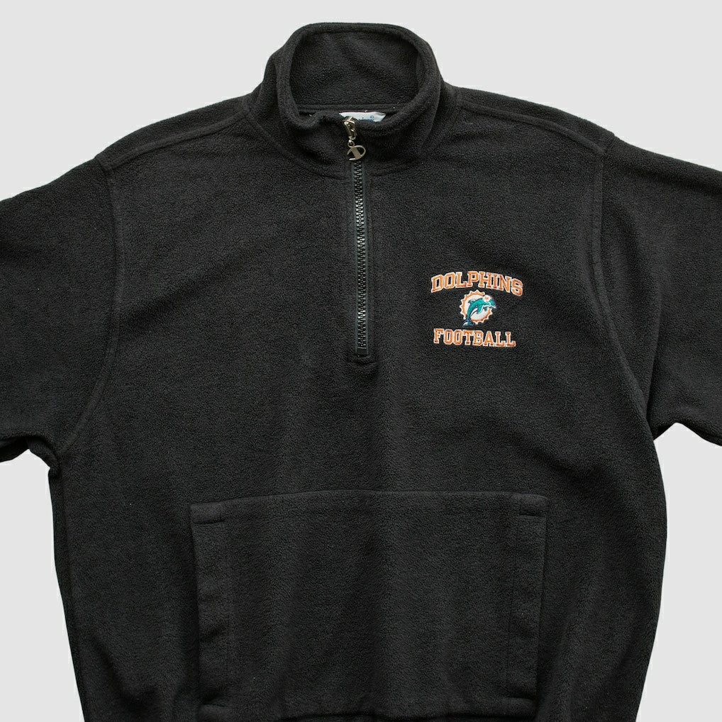 Miami Dolphins Champion 2000s 1/4 Zip Sweatshirt - Black Vintage on sale