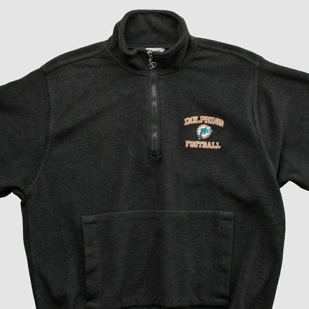 Miami Dolphins Champion 2000s 1/4 Zip Sweatshirt - Black Vintage on sale