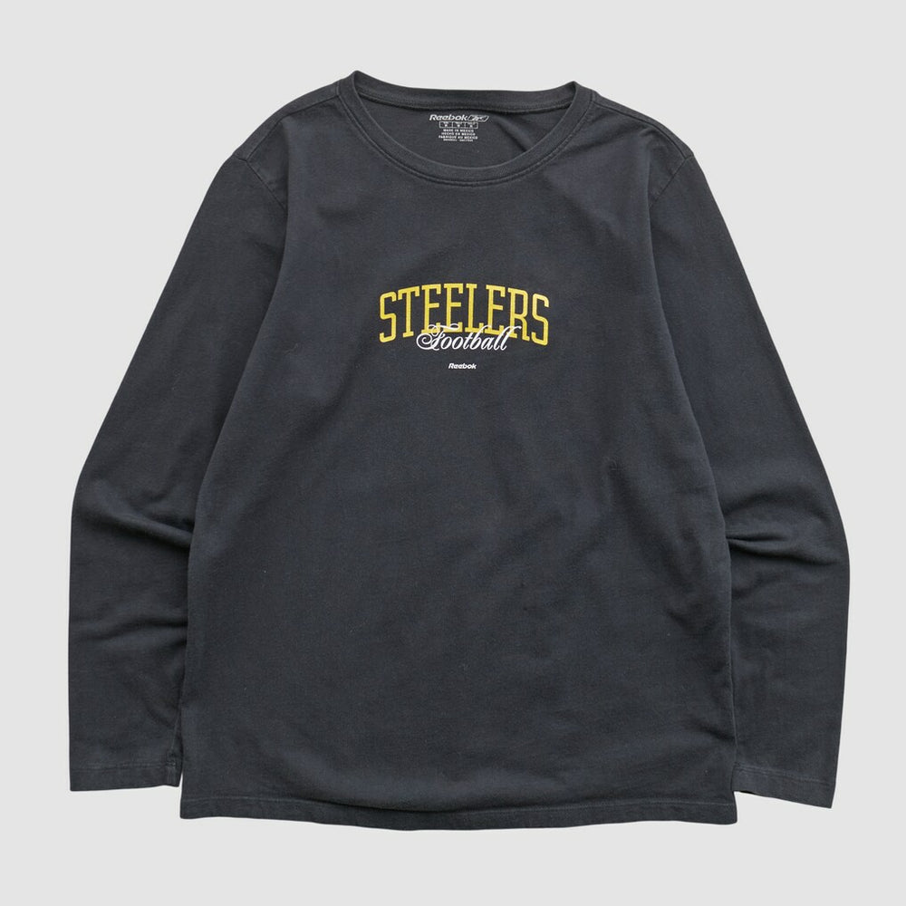 Pittsburgh Steelers Reebok 2000s Long Sleeve T-shirt - Black Vintage outlet
