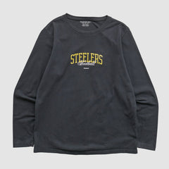Pittsburgh Steelers Reebok 2000s Long Sleeve T-shirt - Black Vintage outlet