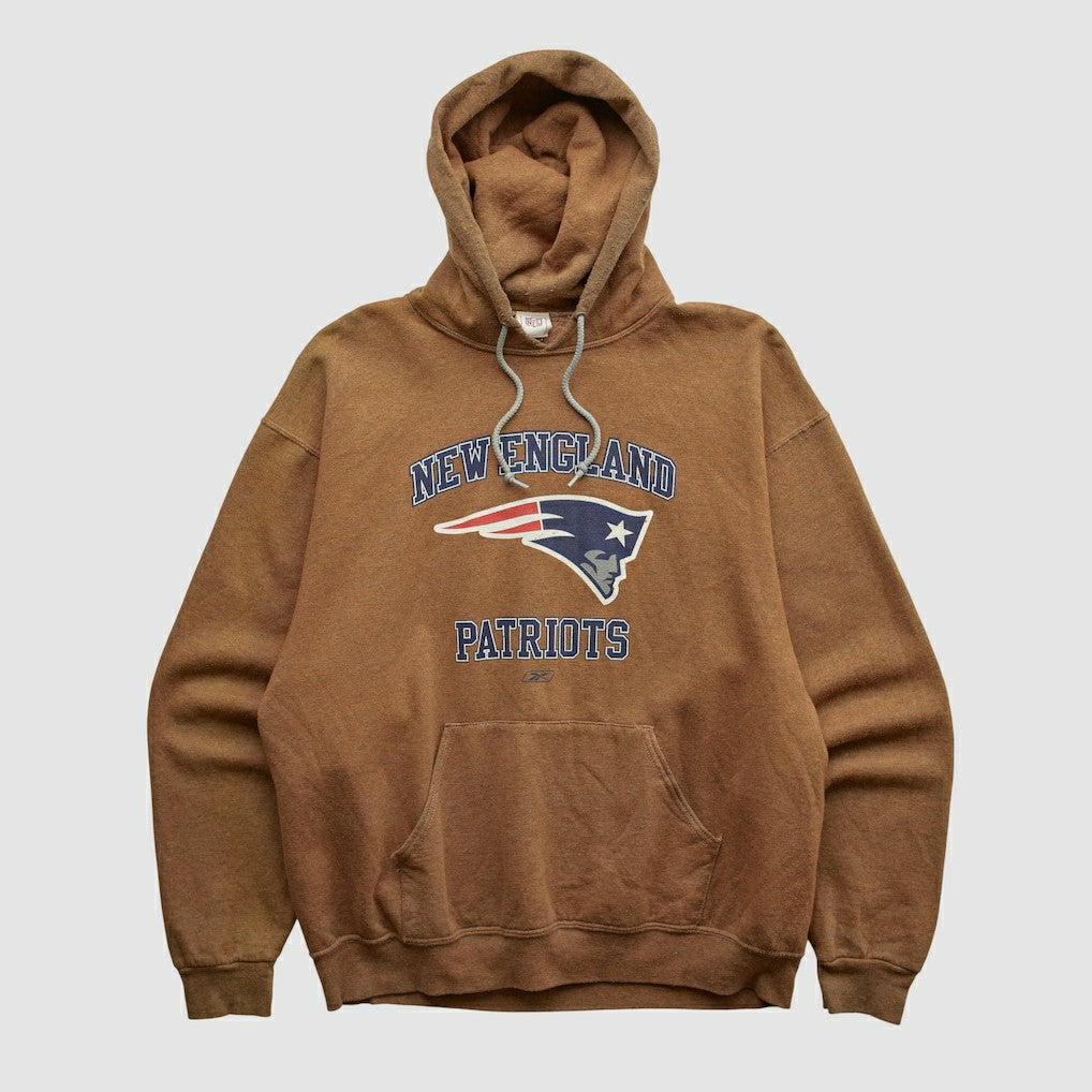 New England Patriots Jerzees 2000s Hooded Sweatshirt - Clay Vintage cheap