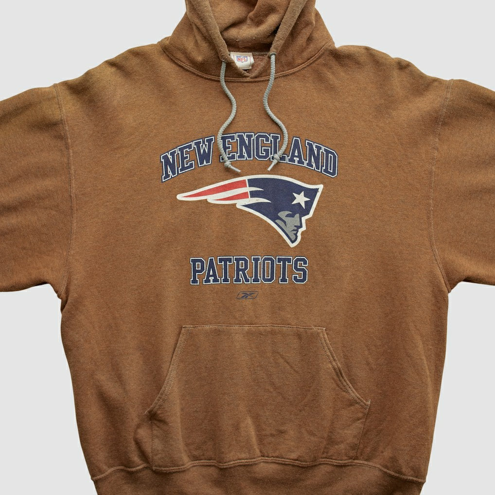 New England Patriots Jerzees 2000s Hooded Sweatshirt - Clay Vintage cheap