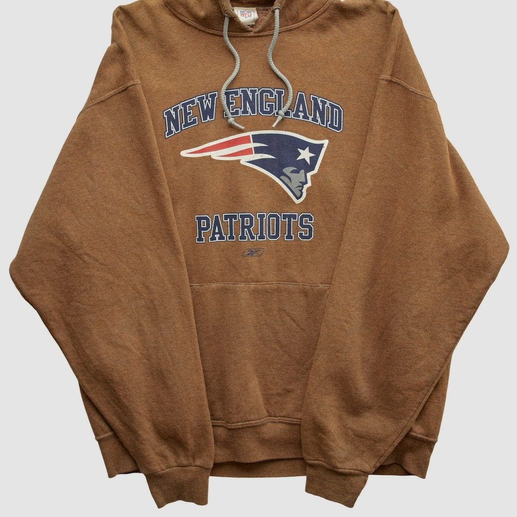 New England Patriots Jerzees 2000s Hooded Sweatshirt - Clay Vintage cheap