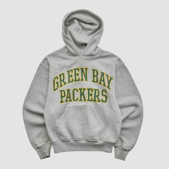 Green Bay Packers NFL 2000s Hooded Pullover Sweatshirt - Heather Gray - Yth M Real Vintage sale