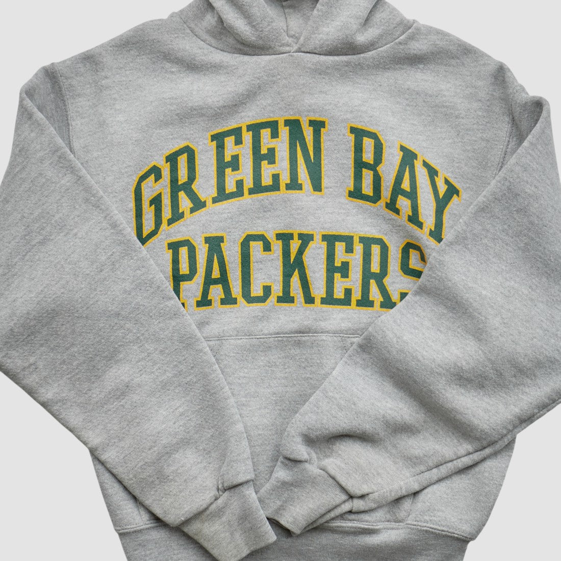 Green Bay Packers NFL 2000s Hooded Pullover Sweatshirt - Heather Gray - Yth M Real Vintage sale