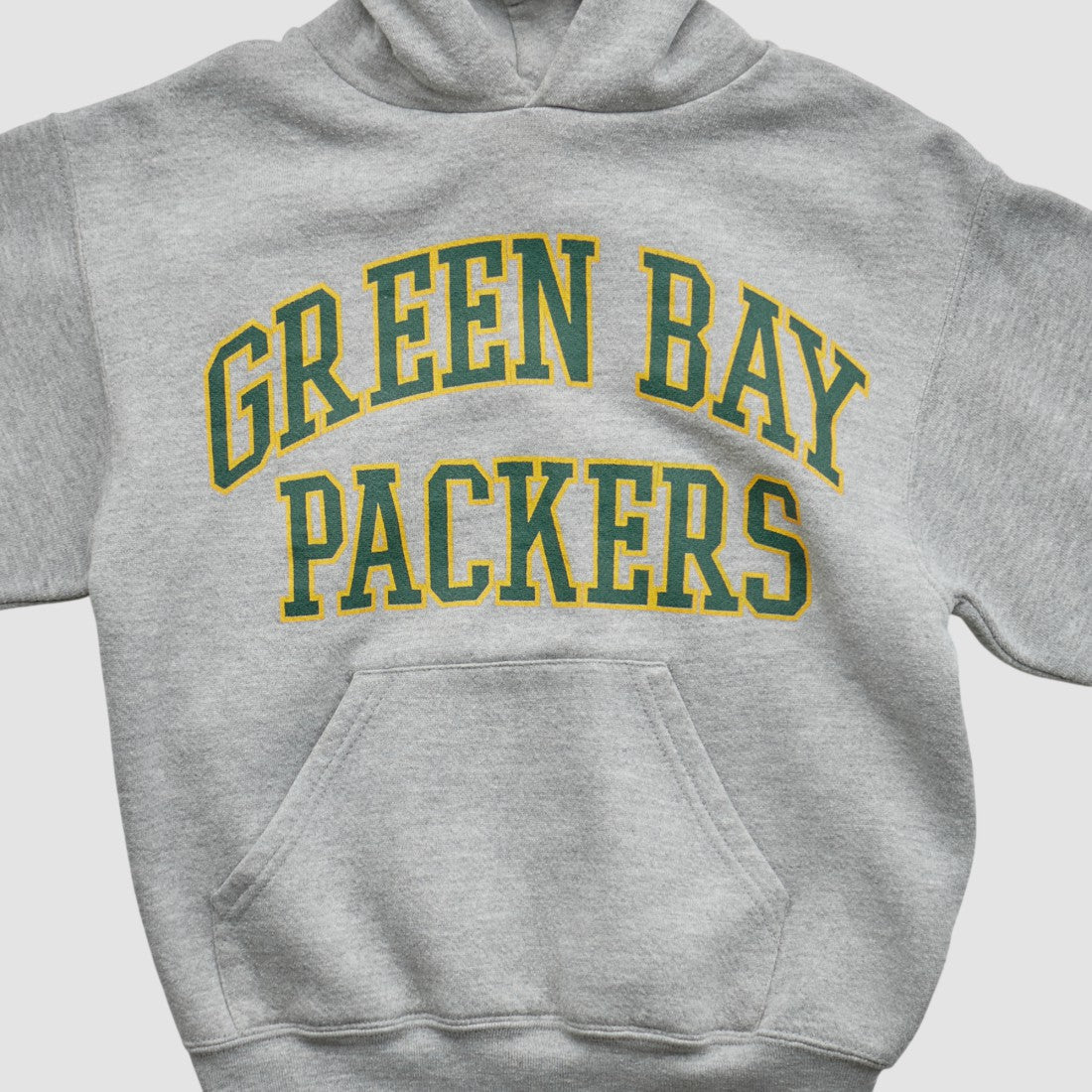 Green Bay Packers NFL 2000s Hooded Pullover Sweatshirt - Heather Gray - Yth M Real Vintage sale
