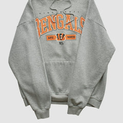 Cincinnati Bengals NFL 2000s Hooded Pullover Sweatshirt - Heather Gray Vintage outlet