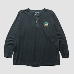 Green Bay Packers Logo 7 90s Long Sleeve T-shirt - Black Vintage cheap