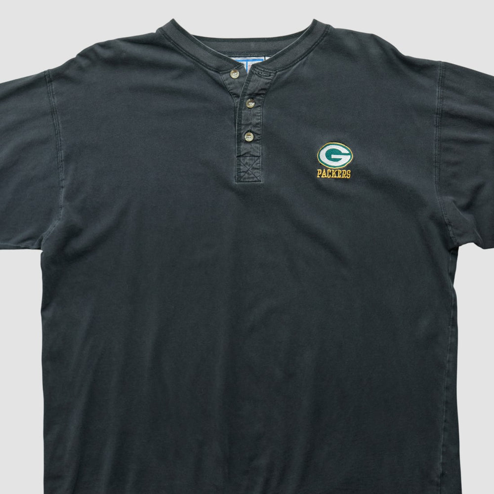 Green Bay Packers Logo 7 90s Long Sleeve T-shirt - Black Vintage cheap