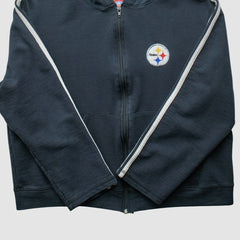Pittsburgh Steelers NFL 2000s Hooded Full Zip Sweatshirt - Black Vintage for sale