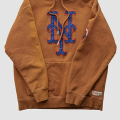 New York Mets Stitches 2000s Hooded Pullover Sweatshirt Clay Vintage