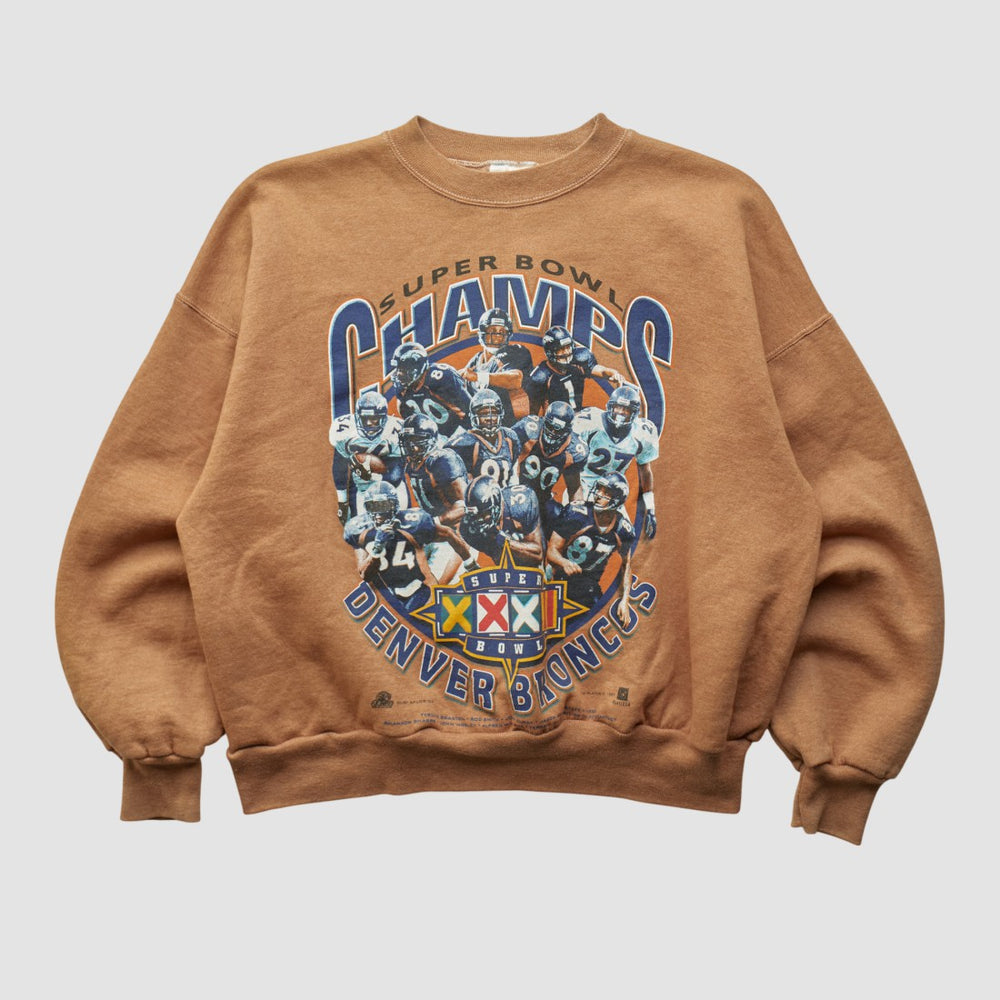 Denver Broncos Hanes 1998 Pullover Sweatshirt - Clay Vintage for sale