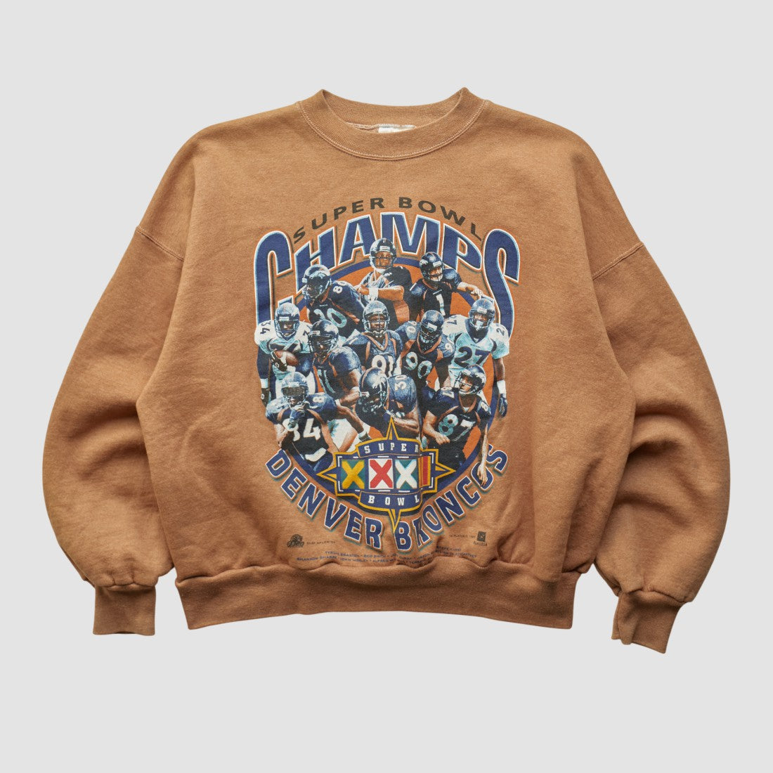 Denver Broncos Hanes 1998 Pullover Sweatshirt - Clay Vintage for sale