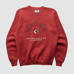 Kansas City Chiefs Lee Apparel 90s Pullover Sweatshirt - Red Vintage sale