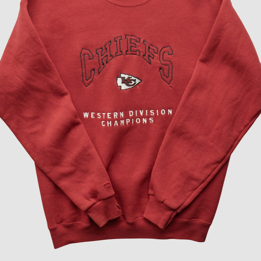 Kansas City Chiefs Lee Apparel 90s Pullover Sweatshirt - Red Vintage sale