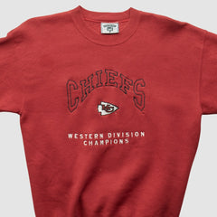 Kansas City Chiefs Lee Apparel 90s Pullover Sweatshirt - Red Vintage sale