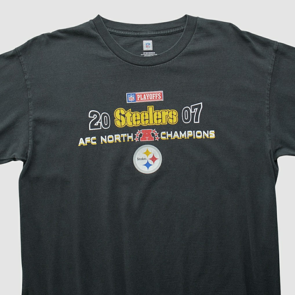Pittsburgh Steelers NFL 2007 Long Sleeve T-shirt - Black Vintage outlet