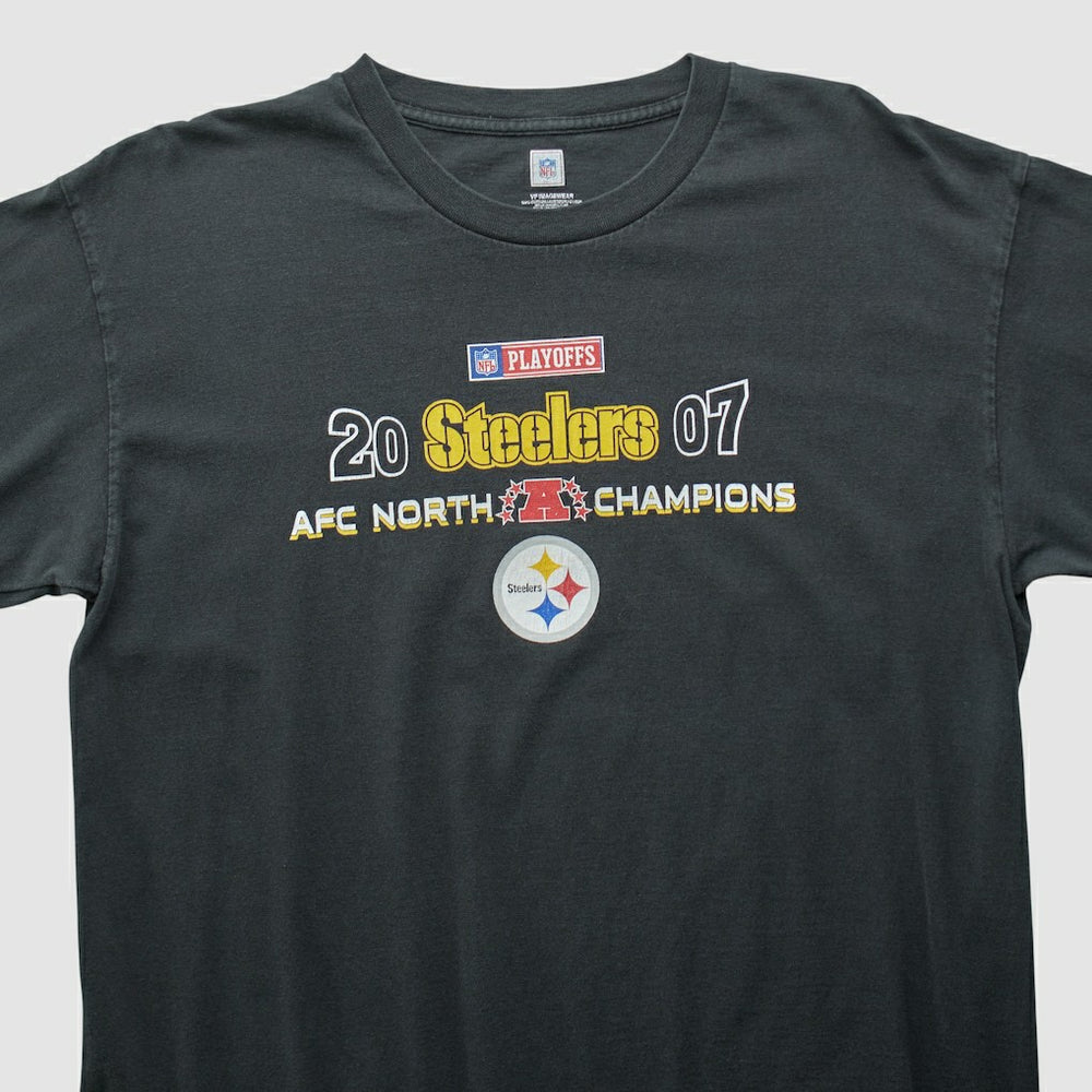 Pittsburgh Steelers NFL 2007 Long Sleeve T-shirt - Black Vintage outlet