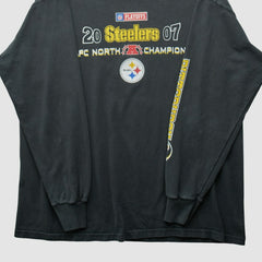 Pittsburgh Steelers NFL 2007 Long Sleeve T-shirt - Black Vintage outlet