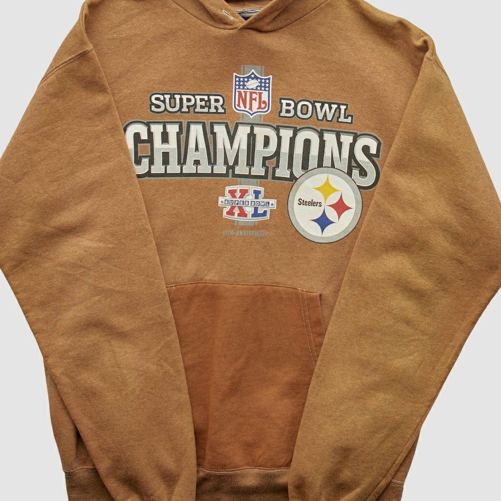 Super Bowl XL Reebok 2006 Hooded Pullover Sweatshirt - Clay Vintage cheap