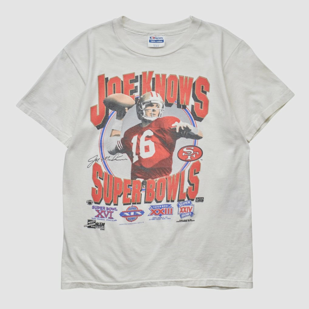 San Francisco 49ers Hanes 90s T-shirt - White Vintage for sale