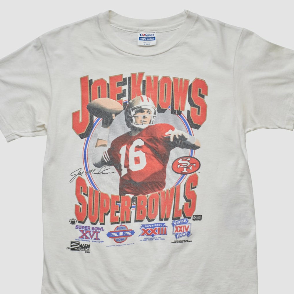 San Francisco 49ers Hanes 90s T-shirt - White Vintage for sale