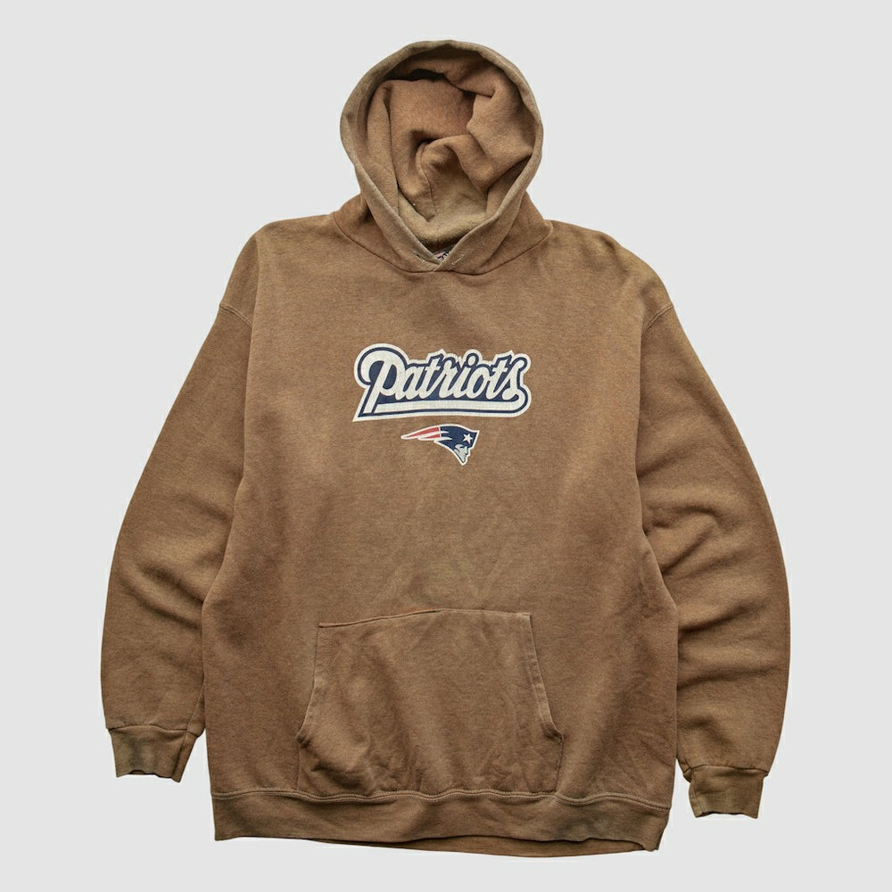 New England Patriots NFL 2000s Hooded Pullover Sweatshirt - Clay Vintage discount