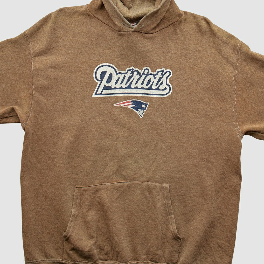 New England Patriots NFL 2000s Hooded Pullover Sweatshirt - Clay Vintage discount