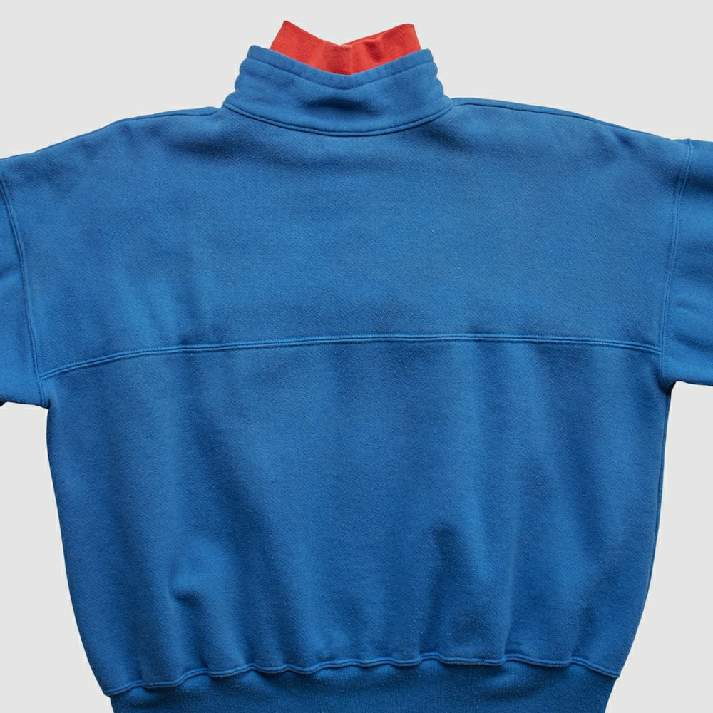 New England Patriots Dodger 90s 1/4 Zip Sweatshirt - Blue Vintage cheap